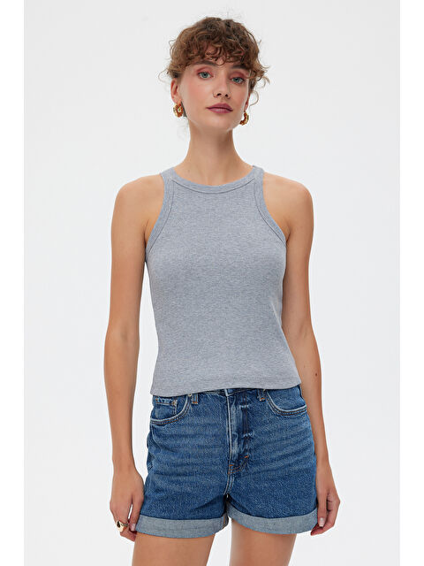 Muni Muni Halter Yaka Pamuklu Kaşkorse Atlet