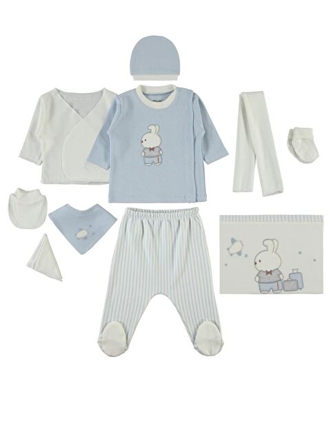 Civil Baby Papyonlu Ayıcık Nakışlı Zıbın Setleri - S000466468-17234