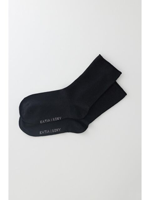 Katia And Bony Kadın Siyah Renkli Lastiksiz Modal Kumaş İnce Soket Çorap - S000207238-19351