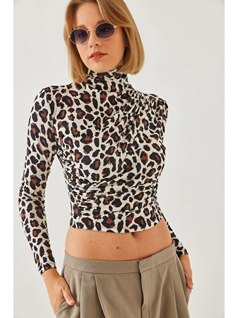 SHADE Kadın Balıkçı Yaka Desenli Bluz - - S000374915-37216