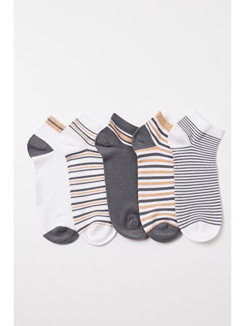 Katia And Bony Erkek Çizgili 5'li Paket Step Çorap - S000374679-23173
