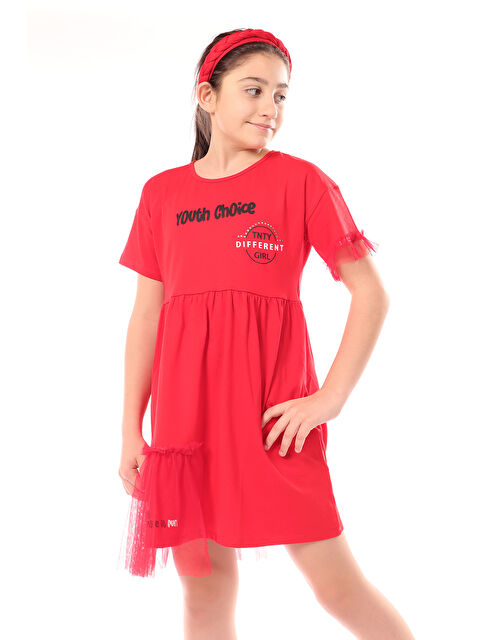 Toontoykids Kız Çocuk Youth Choice Baskılı Tüllü Elbise - S000268126-20045