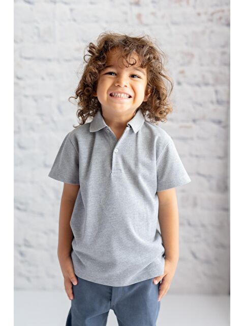 ZEYLAND Unisex Çocuk Polo Yaka Kısa Kol Tişört - S000316520-74