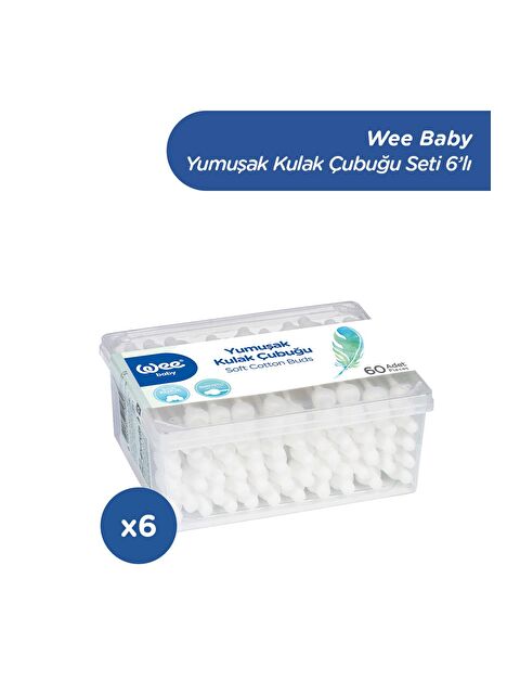 WEE BABY Emniyetli Kulak Temizleme Çubuğu Seti (60x6 360 Adet) - S000493960-20063