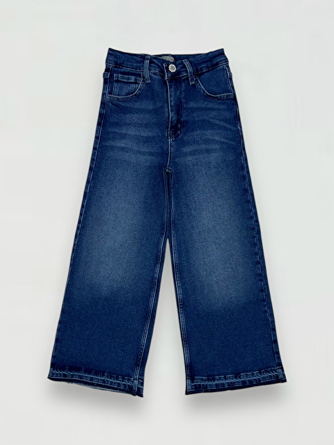 Little Star Kız Çocuk Paça Detaylı Jean Pantolon - S000299528-17234