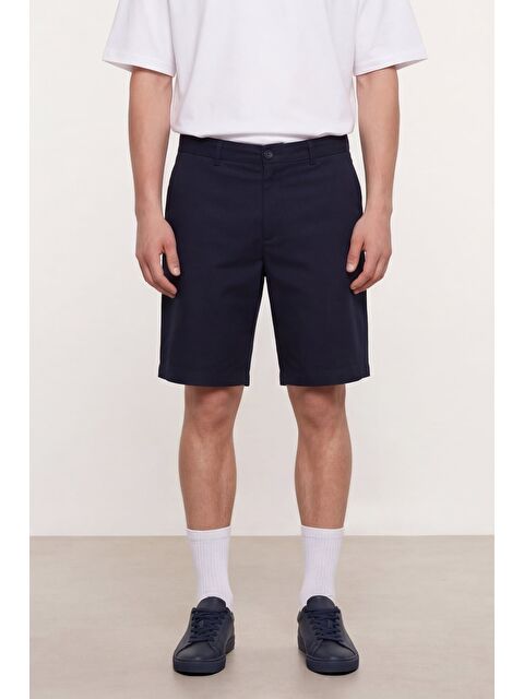 Sabri Özel Koyu Lacivert Erkek Şort