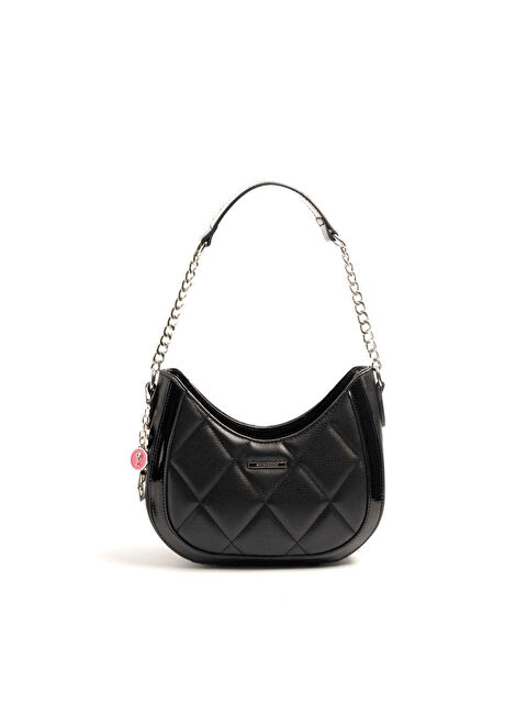 Silver Polo Kadın Omuz Çantası 1168-46651 SILVER POLO BAYAN ÇANTASI M105 SİYAH-RUGAN SİYAH - S000507547-19351