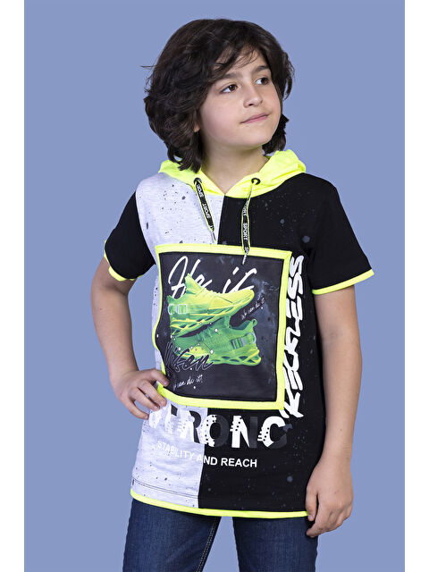 Toontoykids Erkek Çocuk Garni Detaylı Baskılı Tişört - S000360556-74