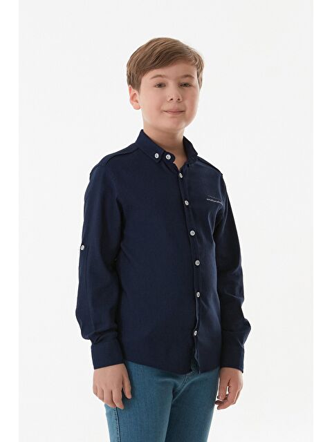 Fullamoda Kolu Katlamalı Erkek Çocuk Gömlek - S000380851-21164