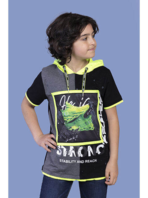 Toontoykids Erkek Çocuk Garni Detaylı Baskılı Tişört - S000360556-19351