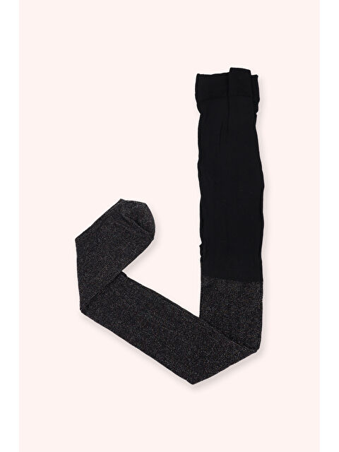 Panço Kız Çocuk Sim Detaylı Siyah Külotlu Çorap - S000514339-19351