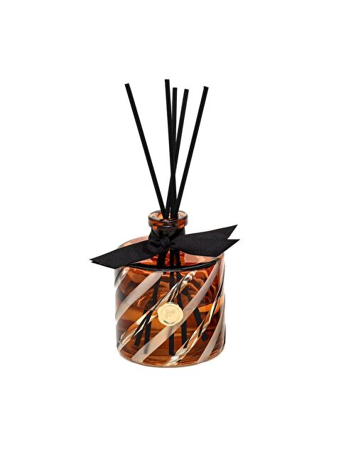 Missi 500 ml Kahverengi Spiral Kesme Cam Şişe Dark Amber Oda Kokusu - S000384739-19413