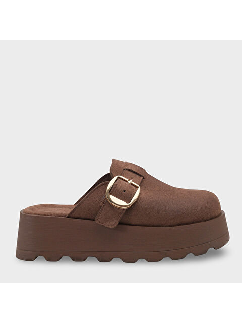 Capone Outfitters Minette Kürklü Süet Görünümlü Kadın Sabo - S000514281-19413