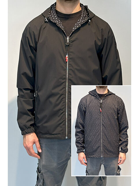 Remsa Erkek Çift Taraflı Mevsimlik Ceket Tek Üst REU-24726 Siyah - S000391752-19351