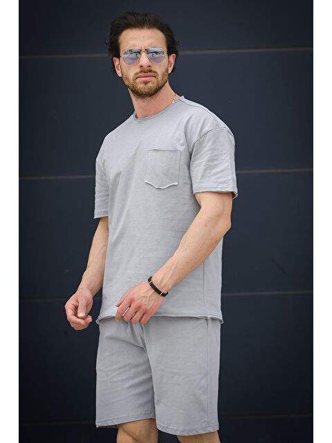Oksit Oversize Cepli Erkek Şort Tişört Takım 2'li - S000181282-20600
