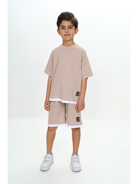 Toontoykids Erkek Çocuk Yazı Armalı Şortlu Takım - S000374512-19928