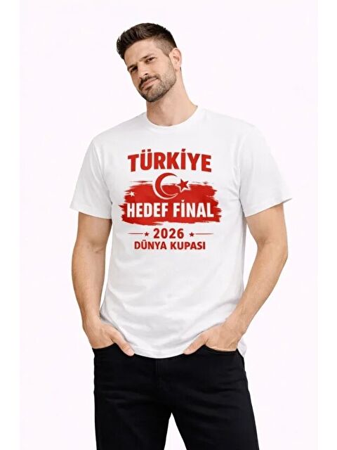 Jane's Erkek Baskılı Tişört Ay Yıldız 2026 Dünya Kupası Taraftar Forma Tişört