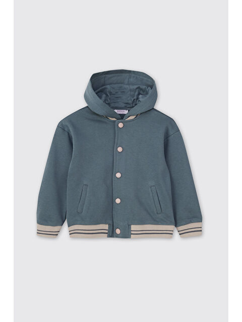 Panço Erkek Bebek Kapüşonlu Petrol Sweatshirt - S000514346-20019