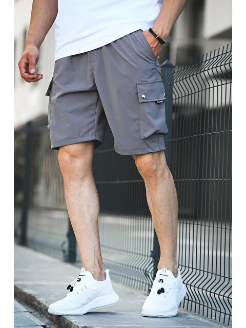 Oksit Quar Zımbalı Kort Paraşüt Kumaş Kargo Cep Erkek Şort - S000124720-29666