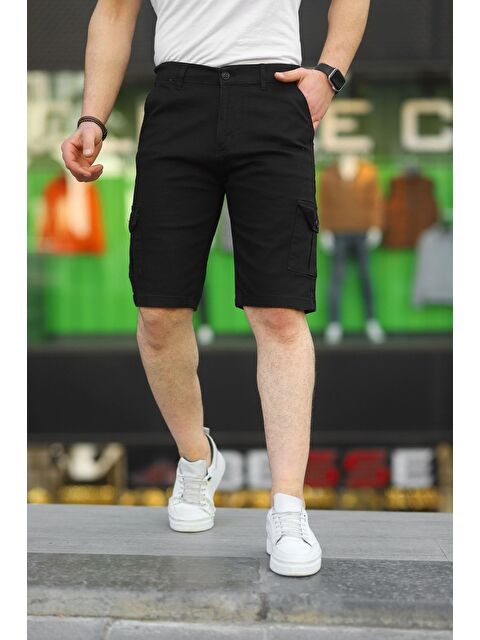 Comstar Erkek Kargo Yandan Cepli Gabardin Esnek Kumaş Slim Fit Kapri