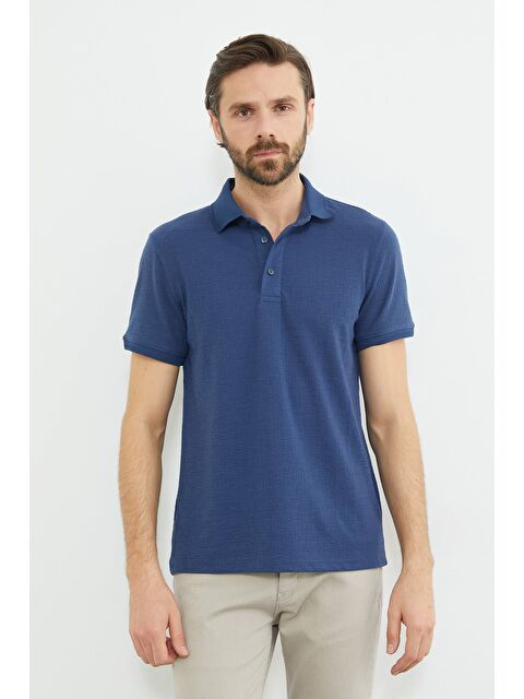 Fullamoda Desenli Polo Yaka Regular Fit Tişört