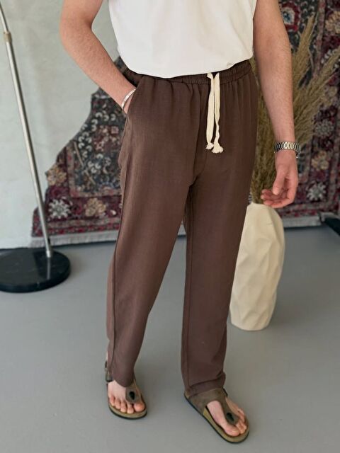 Jane's Erkek İthal Yıkamalı Keten Pantolon