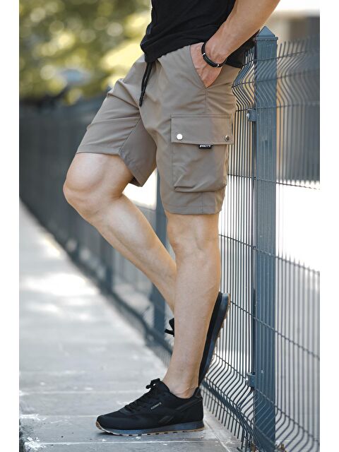 Oksit Quar Zımbalı Kort Paraşüt Kumaş Kargo Cep Erkek Şort - S000124720-18194