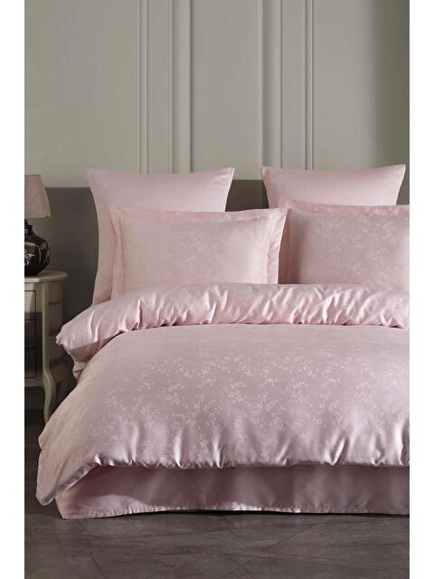 Varol Lyocell Jakar Nevresim Takımı Çift Kişilik Eva Pudra - S000375188-7152