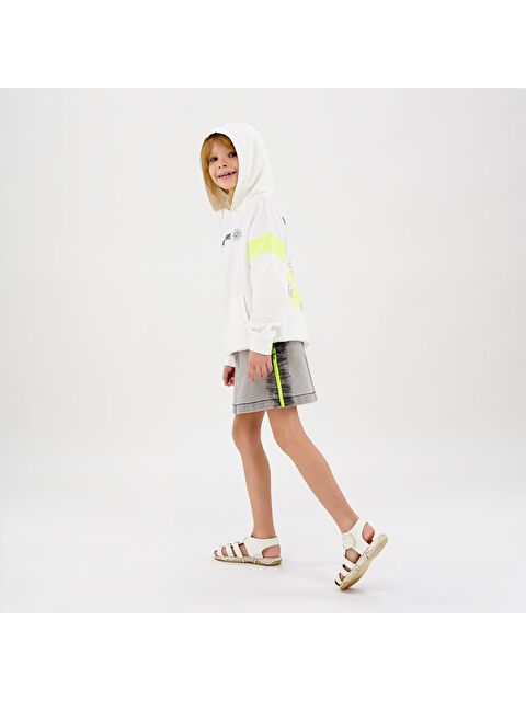 Panço Kız Çocuk Baskı Detaylı Kapüşonlu Sweatshirt - S000249839-19965
