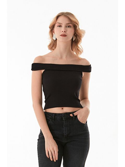 Fullamoda Basic Madonna Yaka Modal Bluz - S000345588-19351