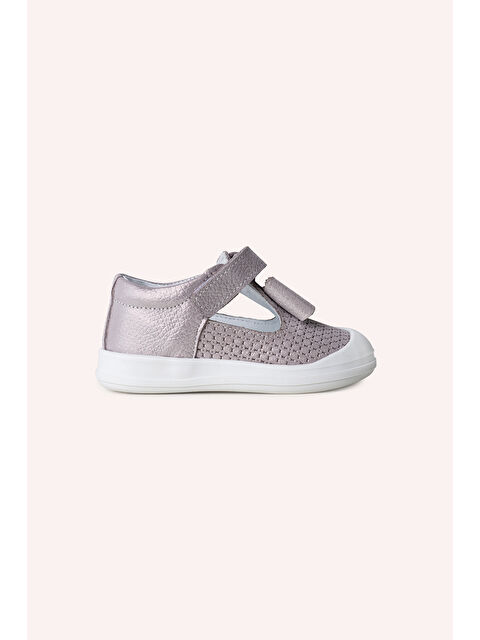 Panço Kız Bebek Cırt Bantlı İlkadım Pudra Ayakkabı - S000514366-7152