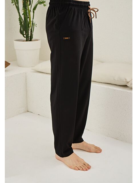 Formo Erkek Siyah %100 Organik Pamuk Cepli Yüksek Kalite Pijama Altı - S000386448-19351