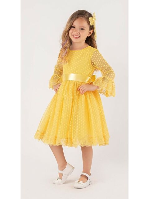 Mnk Baby & Kids Dantel Tokalı Kız Çocuk Elbise - S000384740-20072