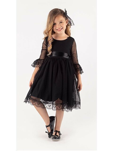 Mnk Baby & Kids Dantel Tokalı Kız Çocuk Elbise - S000384740-19351