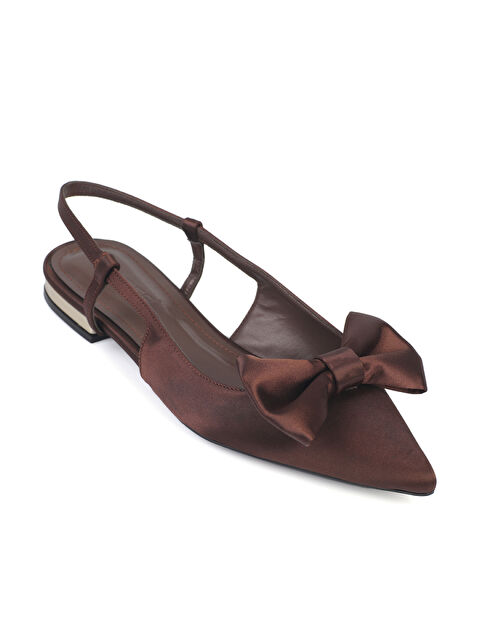 Capone Outfitters Ania Sivri Burunlu Saten Arkası Açık Kadın Babet - S000448453-19413