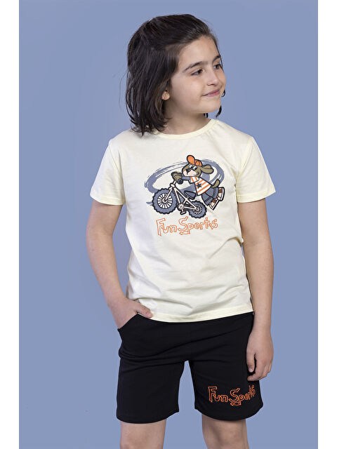 Toontoykids Erkek Çocuk Bisiklet Süren Köpek Baskılı Takım - S000303010-20072