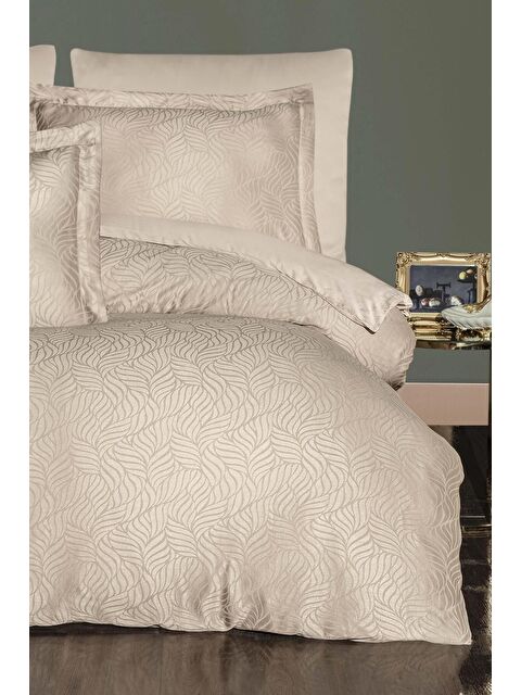 Varol Lyocell Jakar Nevresim Takımı Çift Kişilik Lienzo Cappuccino - S000375202-28102