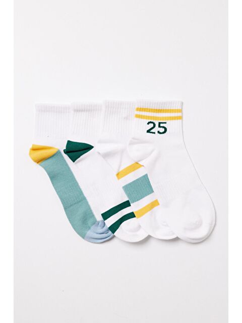 Katia And Bony Erkek Sayı Detaylı 4'Lü Patik Çorap - S000374687-23173