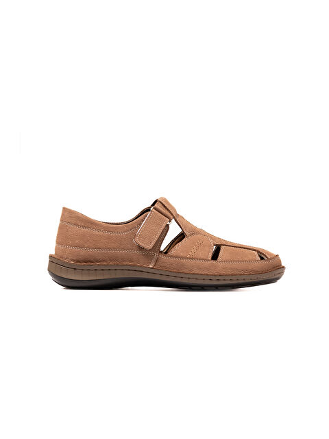 John May Erkek Sandalet OG-146 923 Gri Havlu Nubuk