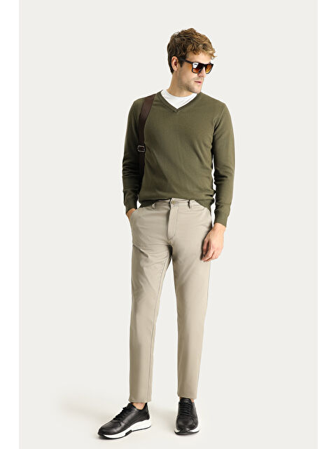 Kiğılı Slim Fit Dar Kesim Elastanlı Kanvas / Chino Pantolon - S000408801-455