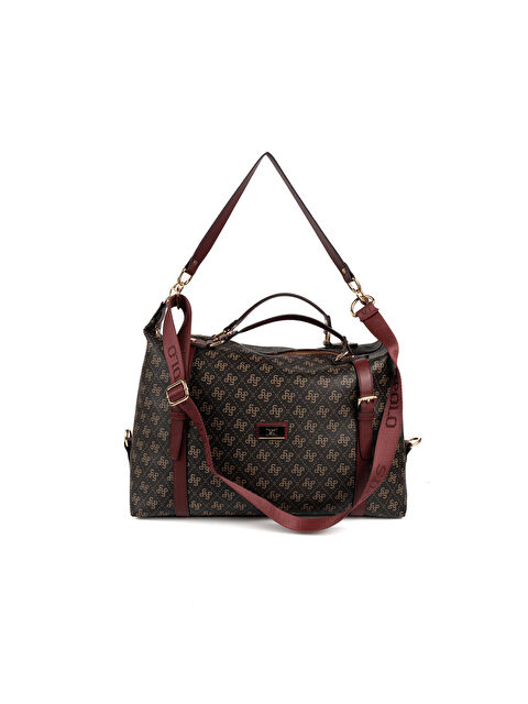 Silver Polo Kadın Omuz Çantası 1064-48290 SILVER POLO BAYAN ÇANTASI M178 KAHVE SARI-MAT BORDO - S000507567-19413