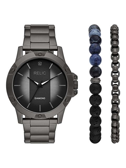RELIC RL-ZR97000 Pırlantalı Erkek Kol Saati ve Bileklik Seti - S000462576-19351