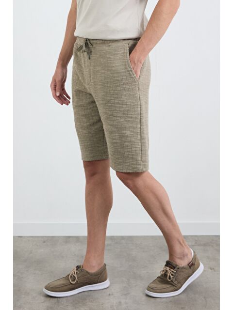 Fullamoda Beli Bağlamalı Triko %100 Pamuk Şort - S000407887-18547