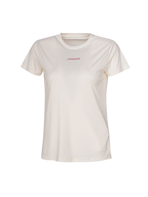 Hummel Renglon Kadın Ekru Yuvarlak Yaka Tişört - S000517601-19965