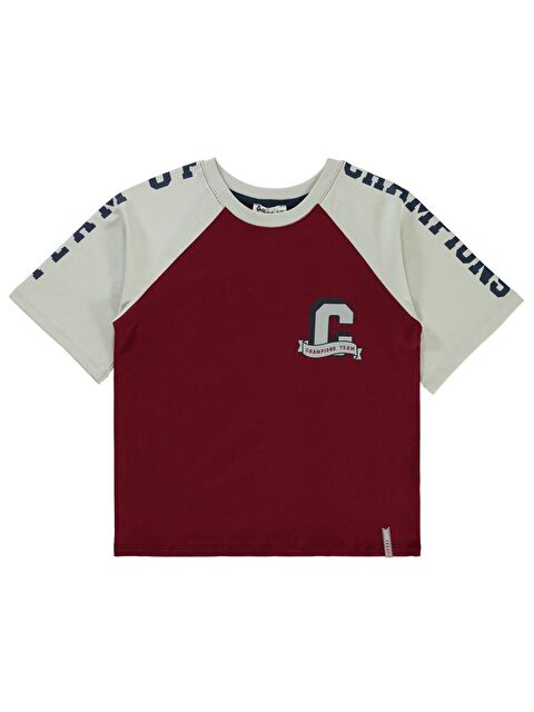 Civil Boys 34 Baskılı 6-9 Yaş Tişört - Bordo7-8 Yaş - S000483145-19951