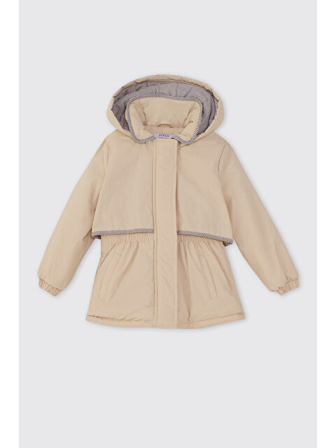 Panço Kız Bebek Şapkalı Bej Mont - S000514373-19928
