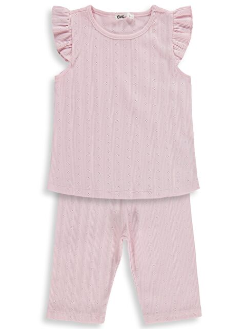Civil Girls Kaprili 2-5 Yaş Pijama Takımı - Pembe