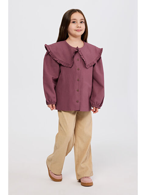 Panço Kız Çocuk Gül Gömlek - S000514375-20028