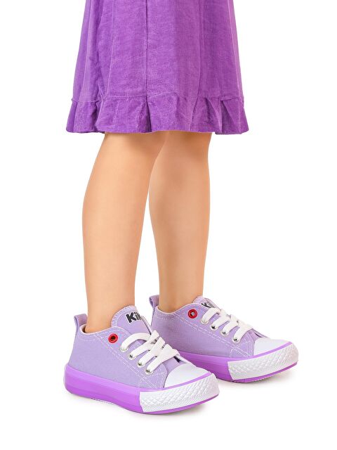 Kiko Kids Tinna Bağcıklı Kız Bebek Keten Spor Ayakkabı - S000234783-17878