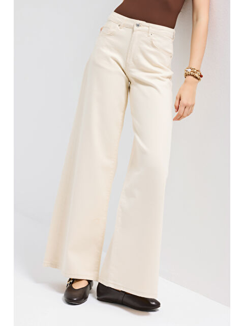 It's Basic Kadın Raw 7s6-69 Palazzo Fit Elastan Kumaş Denim Jean